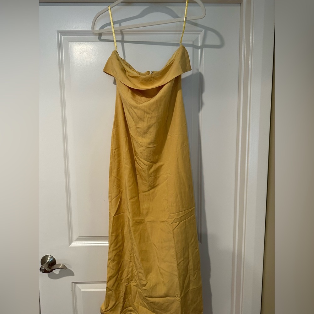 DISSH KAI LEMON STRAPLESS MIDI DRESS